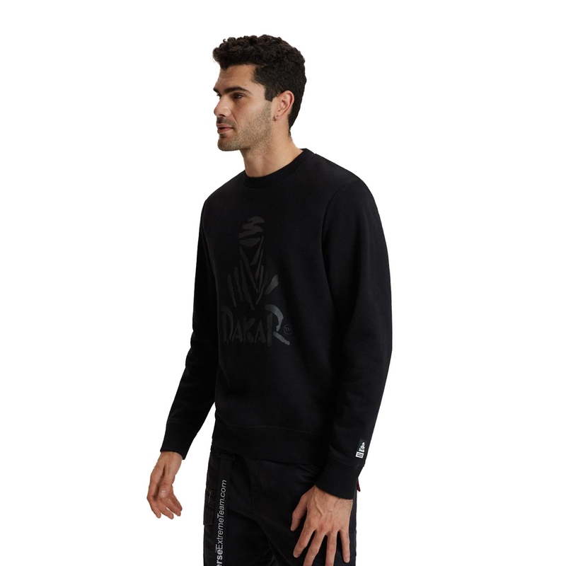 Sweat à capuche pour hommes DAKAR DKR CREW 04 noir