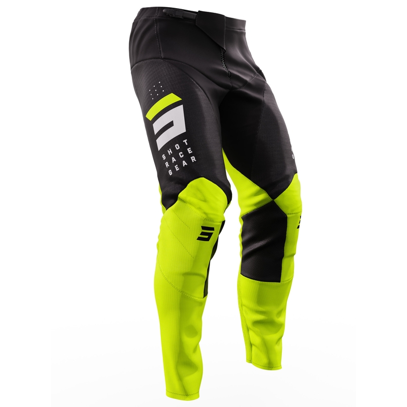 Pantalon Motocross Shot Contact Camo 2.0 noir-jaune fluo soldes