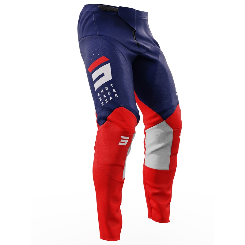 Pantalon Motocross Shot Contact Camo 2.0 rouge et bleu soldes