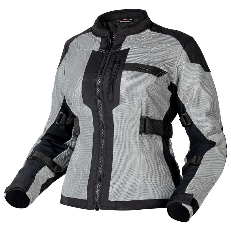 Veste de moto pour femmes Rebelhorn Scandal II Silver and Black soldes