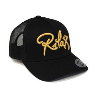 Casquette en maille Rilax noir-or