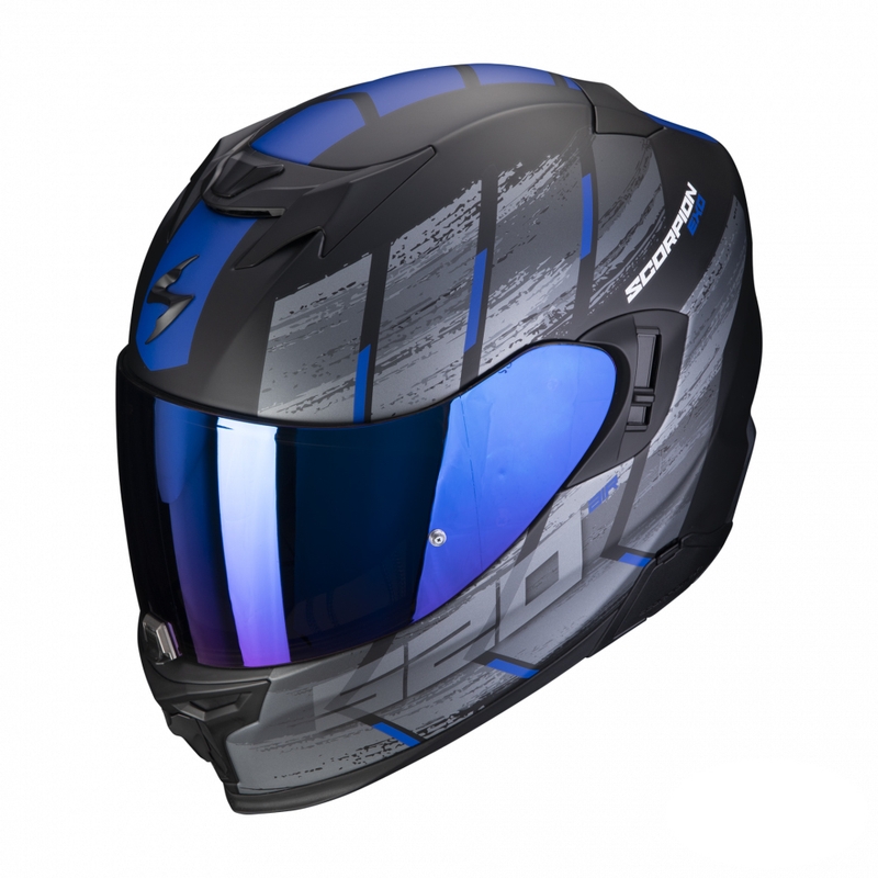 Casque moto intégral Scorpion EXO-520 EVO Air Maha noir-bleu soldes