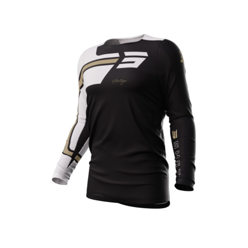 Maillot de motocross Shot Contact Heritage marron-blanc-noir soldes
