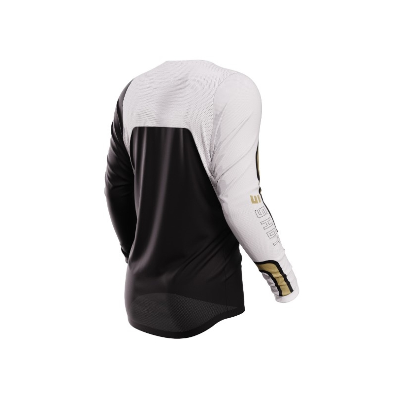 Maillot de motocross Shot Contact Heritage marron-blanc-noir soldes