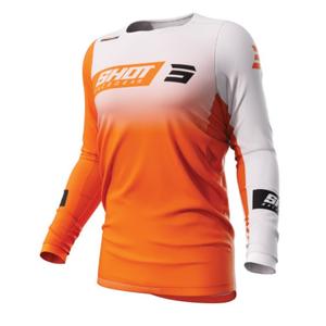 Maillot Motocross Shot Contact Scope blanc-orange soldes