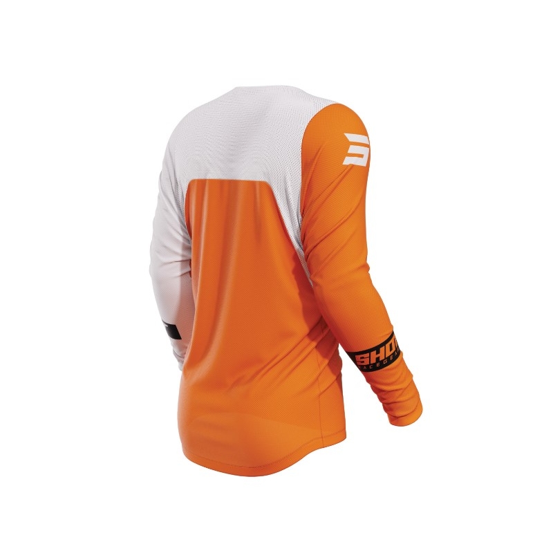 Maillot Motocross Shot Contact Scope blanc-orange soldes