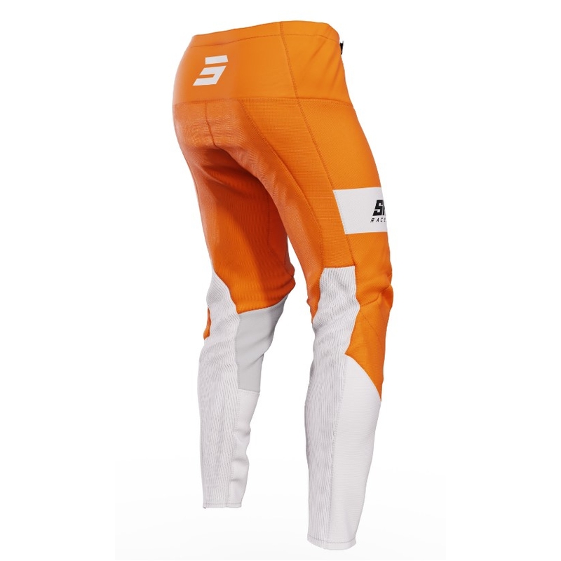 Pantalon Motocross Shot Contact Scope blanc-orange soldes