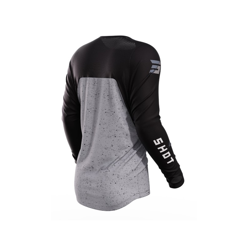 Maillot motocross Shot Contact Speck noir-gris soldes