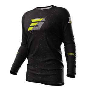 Maillot motocross Shot Contact Speck noir-jaune fluo soldes
