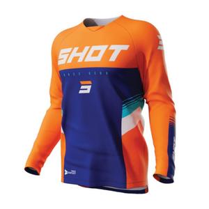 Maillot de motocross Shot Contact Tracer bleu-orange soldes