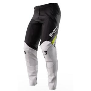 Pantalon motocross Shot Contact Tracer noir-blanc-jaune fluo soldes