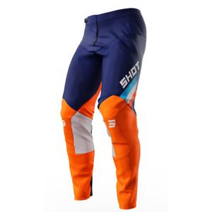 Pantalon de motocross Shot Contact Tracer bleu-orange soldes