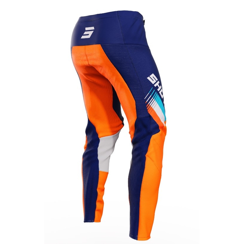 Pantalon de motocross Shot Contact Tracer bleu-orange soldes