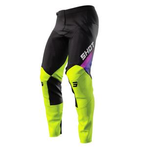 Pantalon motocross Shot Contact Tracer noir-jaune fluo soldes