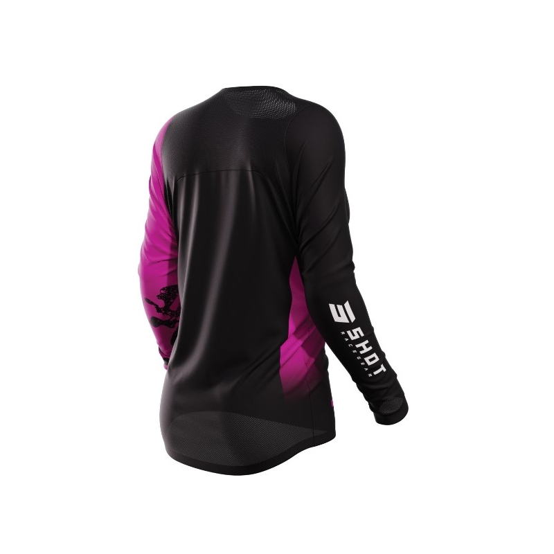 Maillot motocross femme Shot Contact Shelly 2.0 noir et rose soldes