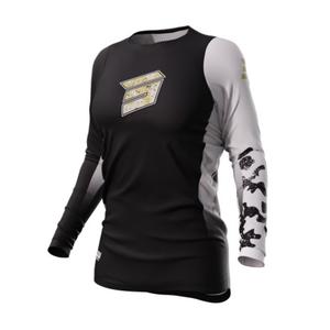 Maillot motocross femme Shot Contact Shelly 2.0 noir-blanc-marron soldes