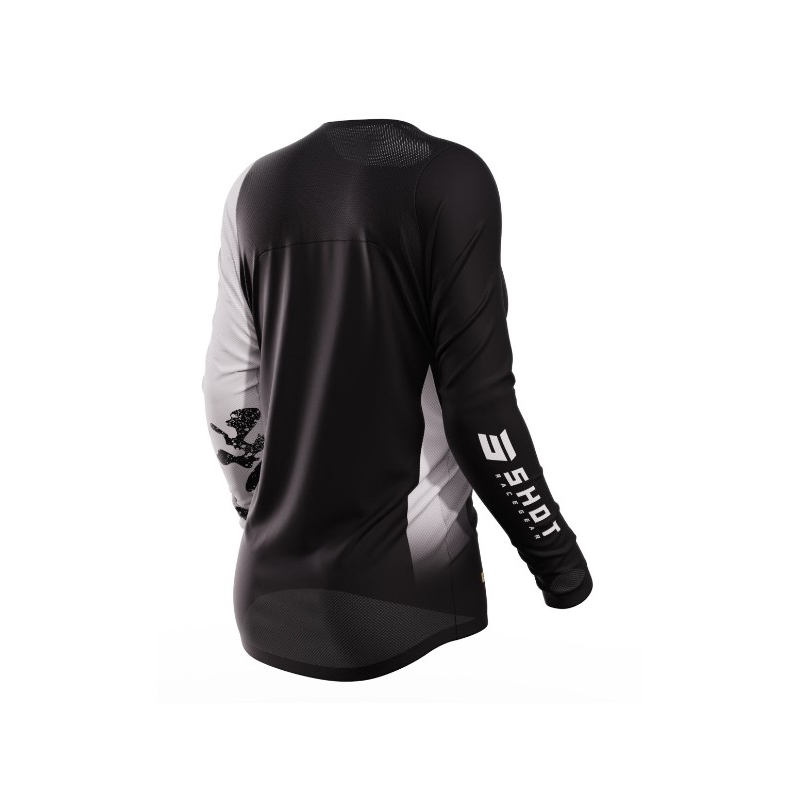 Maillot motocross femme Shot Contact Shelly 2.0 noir-blanc-marron soldes