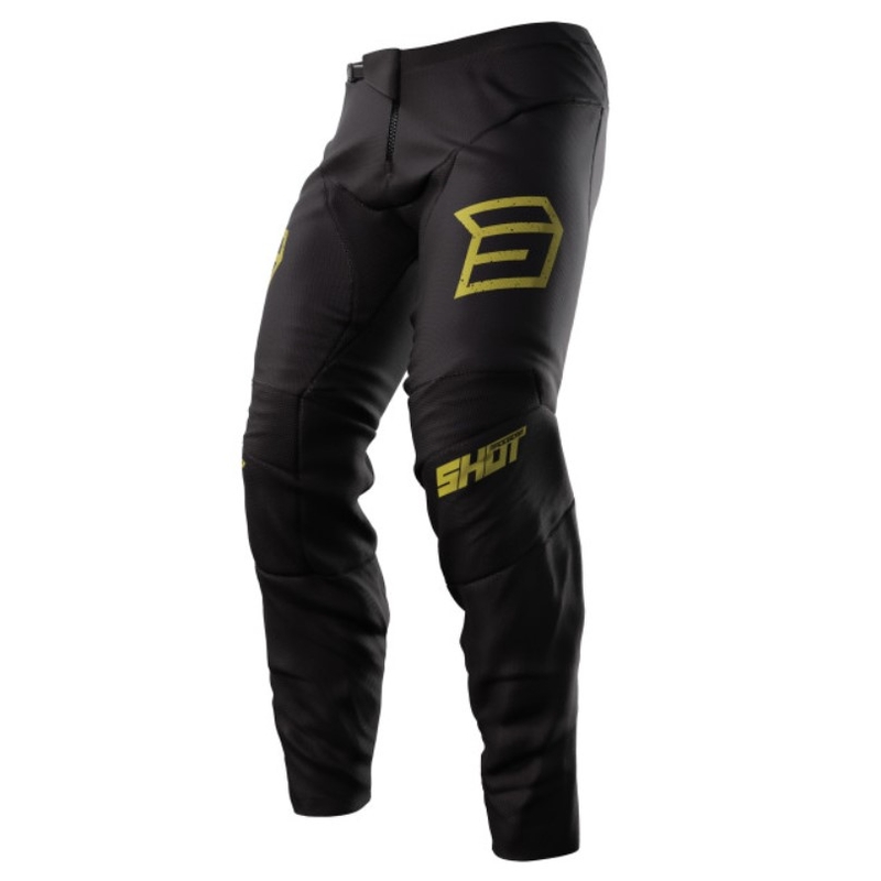 Pantalon motocross Shot Devo Army noir-or soldes