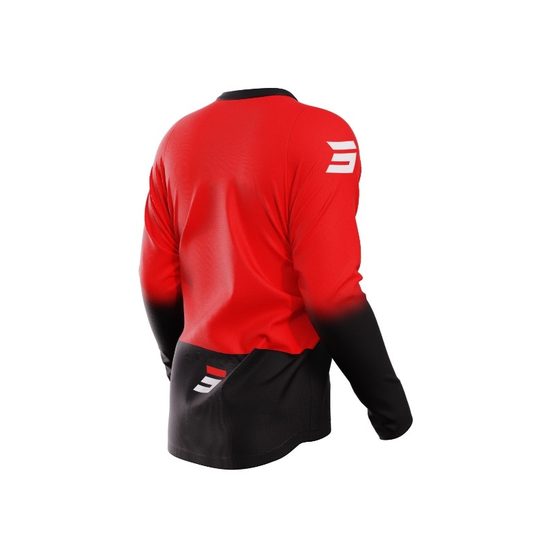 Maillot motocross Shot Devo Reflex noir-rouge soldes