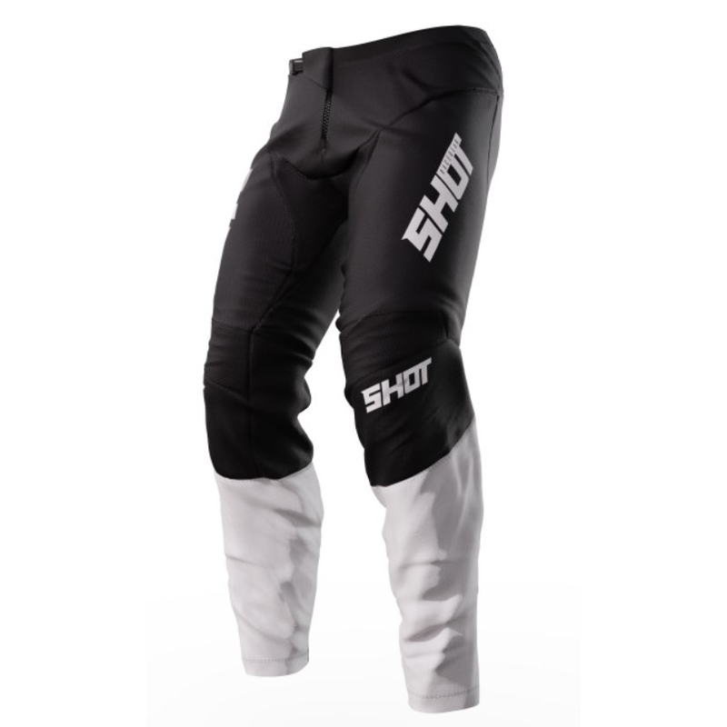Shot Devo Reflex Motocross Pants Black and White soldes