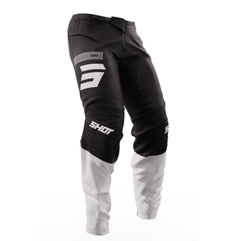Shot Devo Reflex Motocross Pants Black and White soldes