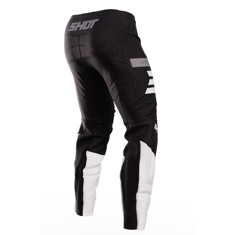 Shot Devo Reflex Motocross Pants Black and White soldes