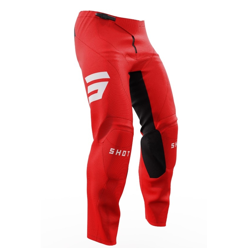Pantalon de motocross Shot Raw Escape noir et rouge soldes