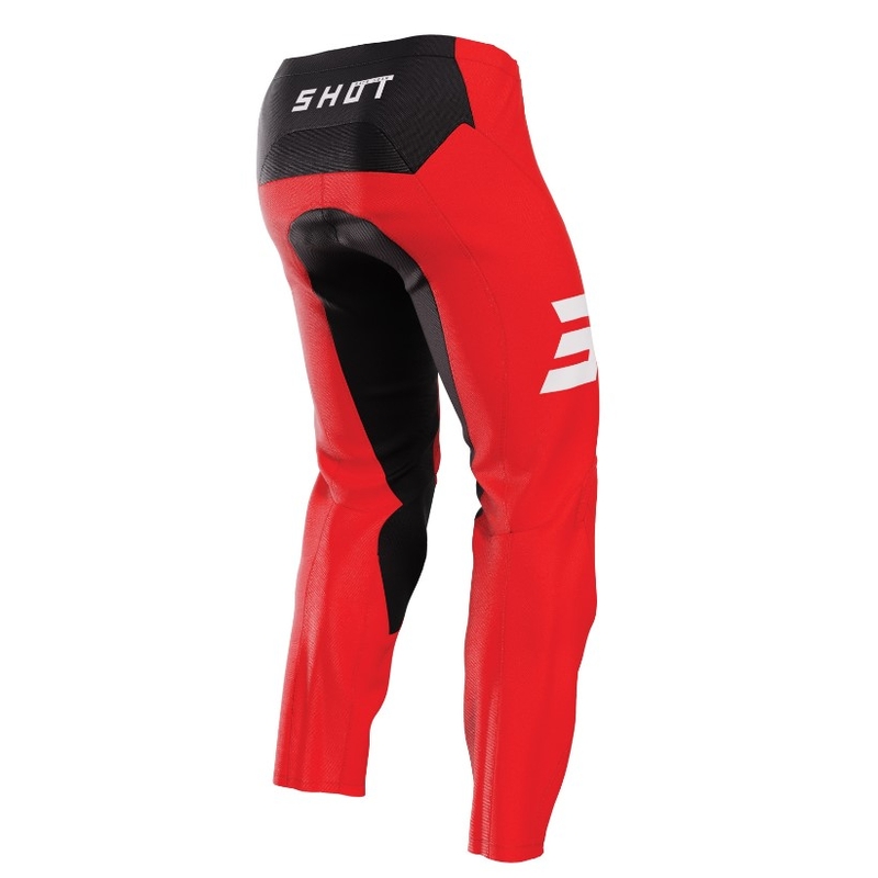 Pantalon de motocross Shot Raw Escape noir et rouge soldes