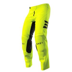 Pantalon de motocross Shot Raw Escape noir-jaune fluo soldes