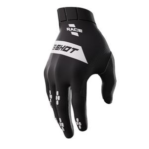 Gants de motocross Shot Race noir et blanc soldes