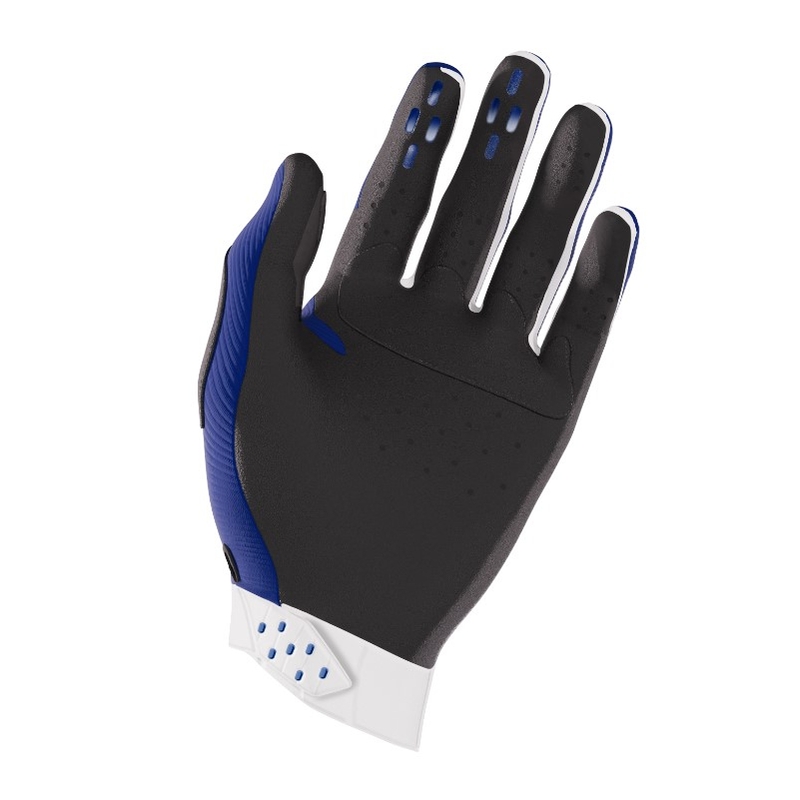 Gants de motocross Shot Race blanc-bleu
