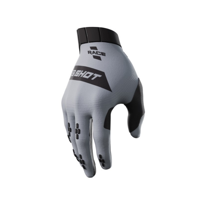 Gants de motocross Shot Race noir-gris