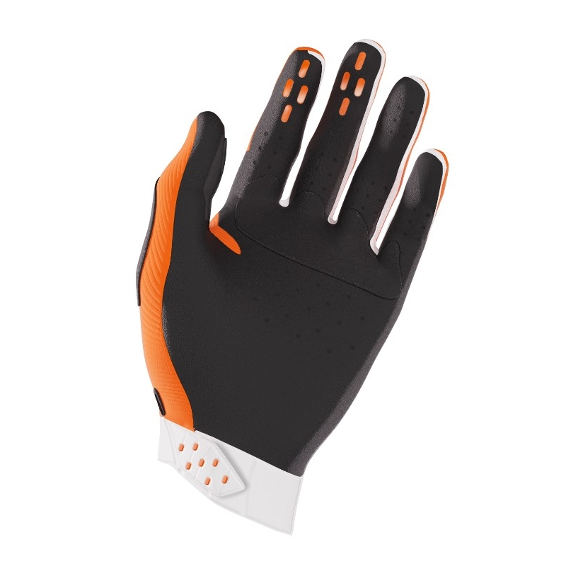 Gants de motocross Shot Race blanc-orange