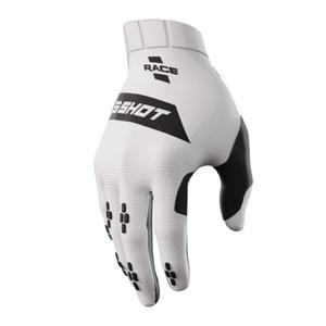Gants de motocross Shot Race blanc-noir