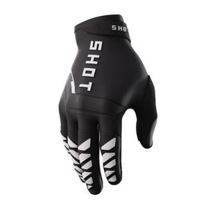 Gants de motocross Shot Core noir et blanc soldes