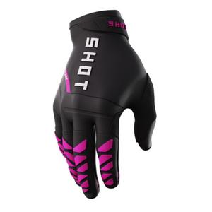 Gants motocross femme Shot Core noir et rose soldes