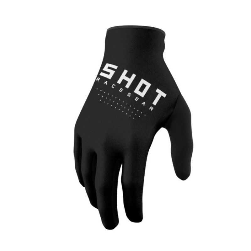 Gants de motocross Prise de vue brute noir et blanc soldes
