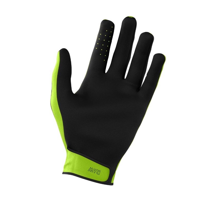 Gants de motocross Shot Raw noir-vert fluo soldes