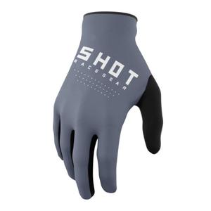 Gants de motocross Shot Raw noir-blanc-gris soldes