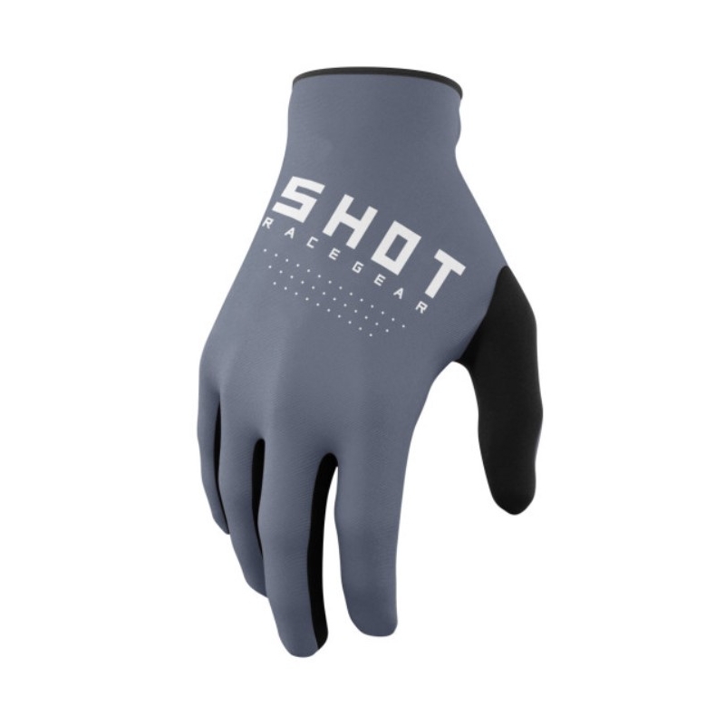 Gants de motocross Shot Raw noir-blanc-gris soldes