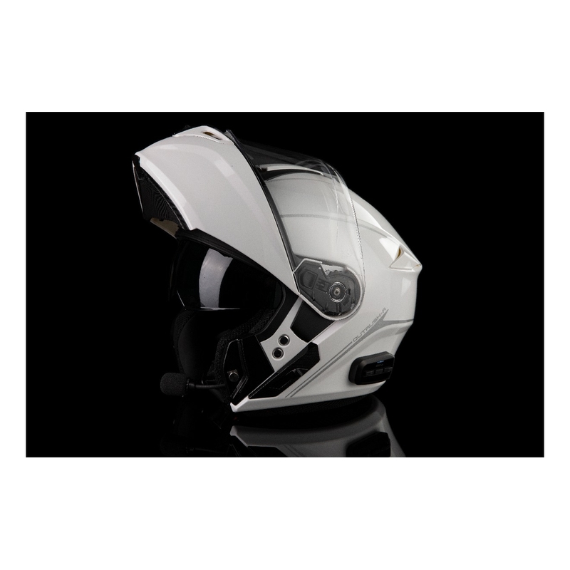 Casque avec oreillette SENA Outrush R blanc brillant