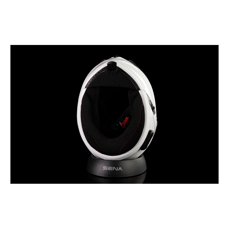 Casque avec oreillette SENA Outrush R blanc brillant