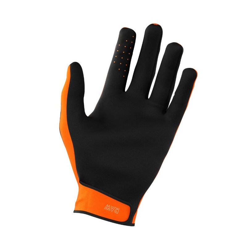 Gants de motocross Shot Raw noir-blanc-orange soldes