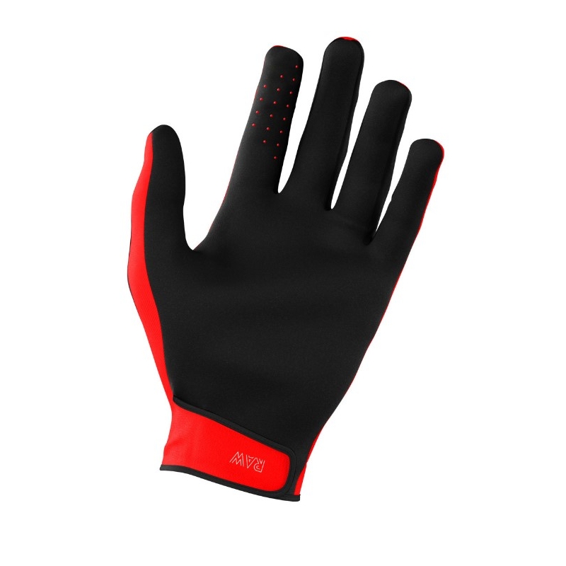 Gants de motocross Shot Raw noir-blanc-rouge soldes