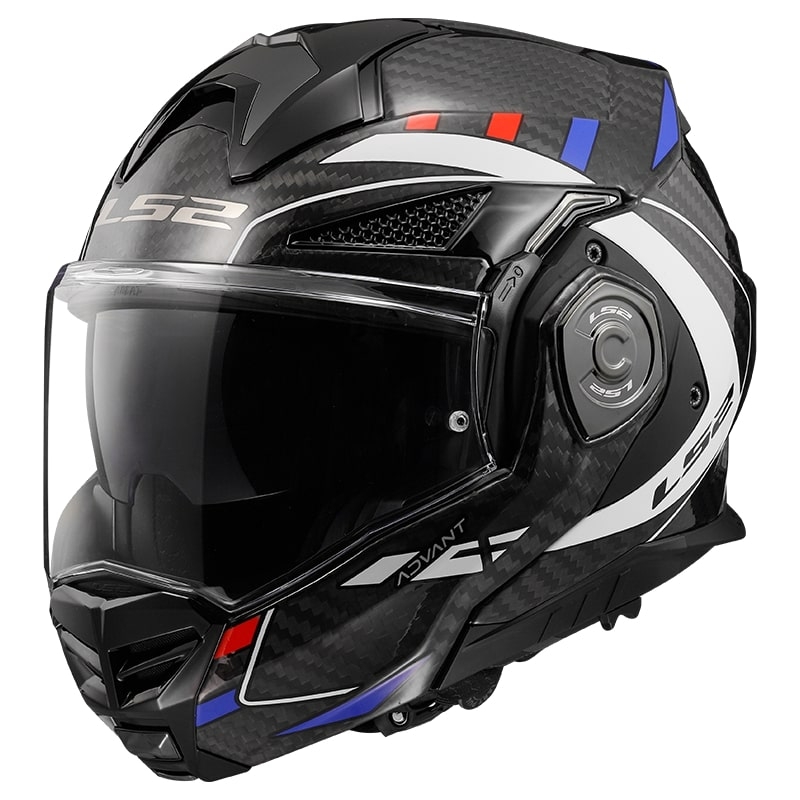 Casque de moto modulable LS2 FF901 Advant X C Future noir-blanc-bleu