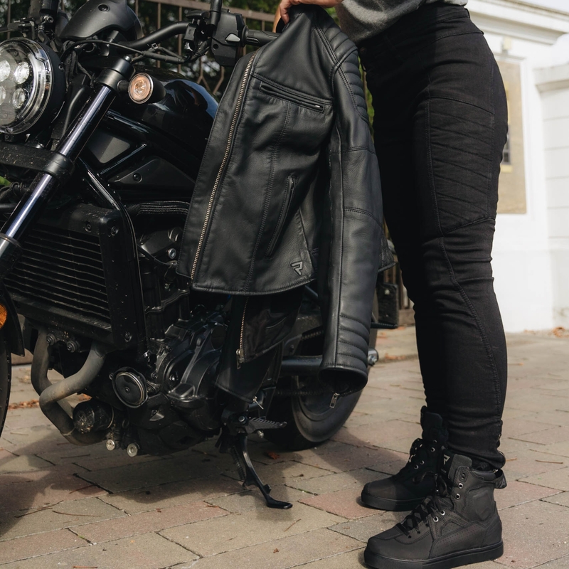 Jeans moto Rebelhorn Ash Black pour femme soldes