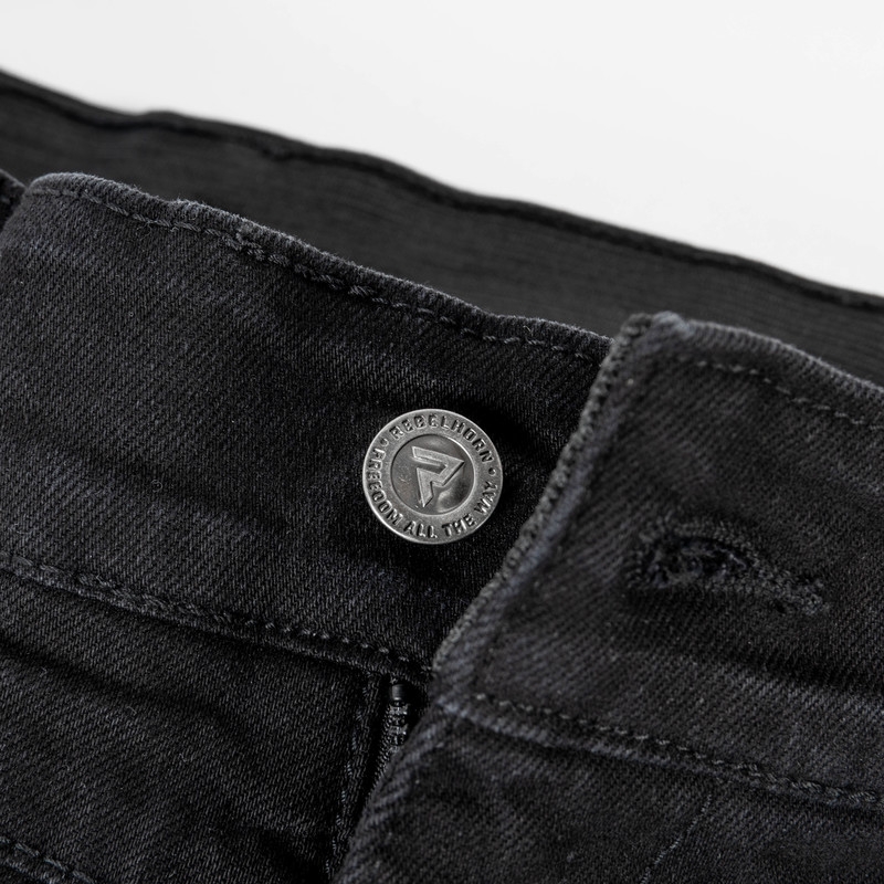 Jeans moto Rebelhorn Ash Black pour femme soldes