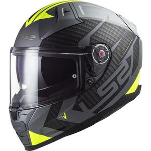 Casque moto intégral LS2 FF811 Vector II Splitter titane-jaune fluo