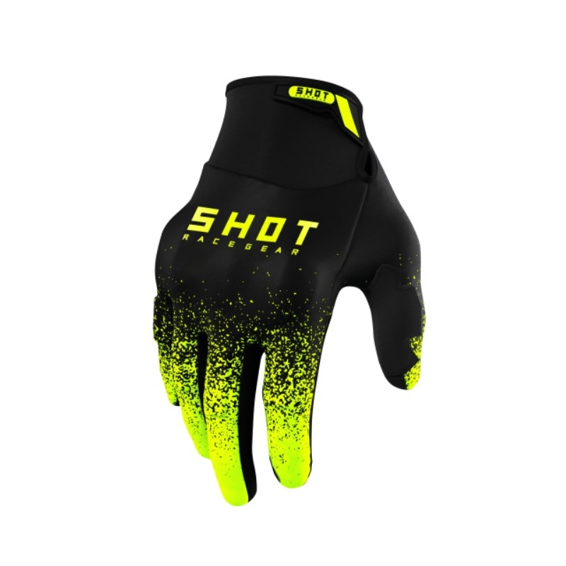 Gants de motocross Shot Drift Edge 2.0 noir-jaune fluo