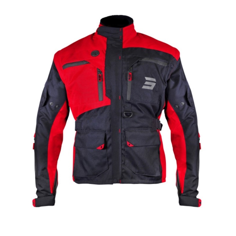 Veste de moto Shot Racetech noire et rouge